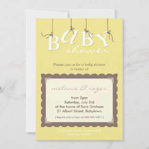 INVITATIONS baby showers :: lettres pour bébés 7P