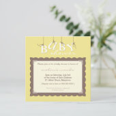 INVITATIONS baby showers :: lettres pour bébés 7SQ (Debout devant)