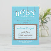 INVITATIONS baby showers :: lettres pour bébés 8P (Debout devant)