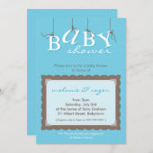INVITATIONS baby showers :: lettres pour bébés 8P (Devant / Derrière)