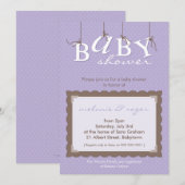INVITATIONS baby showers :: lettres pour bébés 9P (Devant / Derrière)
