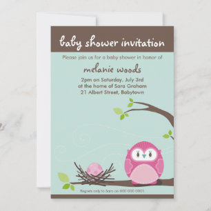 INVITATIONS baby showers :: owl + nid 2P