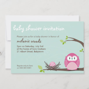 INVITATIONS baby showers :: owl + nid 3L