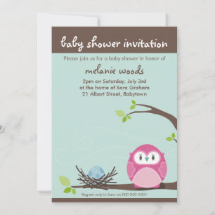 INVITATIONS baby showers :: owl + nid 4P