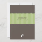 INVITATIONS baby showers :: pieds heureux 13P (Dos)