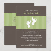INVITATIONS baby showers :: pieds heureux 13P (Devant / Derrière)