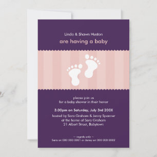INVITATIONS baby showers :: pieds heureux 16P