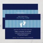 INVITATIONS baby showers :: pieds heureux 3L (Devant / Derrière)