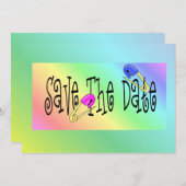 Invitations Baby showers Rainbow Pins (Devant / Derrière)