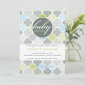 INVITATIONS baby showers :: taches de fizzy 1P (Debout devant)
