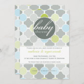 INVITATIONS baby showers :: taches de fizzy 1P (Devant / Derrière)
