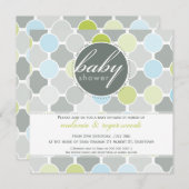 INVITATIONS baby showers :: taches de fizzy 1SQ (Devant / Derrière)
