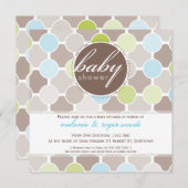 INVITATIONS baby showers :: taches de fizzy 5SQ (Devant / Derrière)