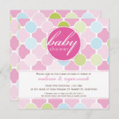 INVITATIONS baby showers :: taches de fizzy 9SQ (Devant / Derrière)