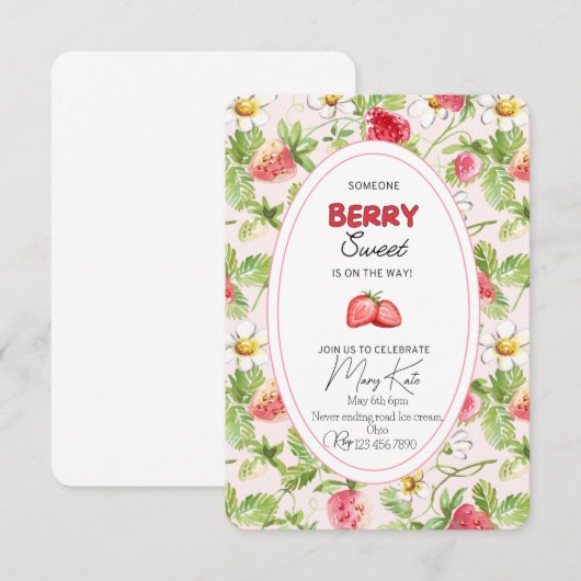 Invitations Babyshower (Devant / Derrière)