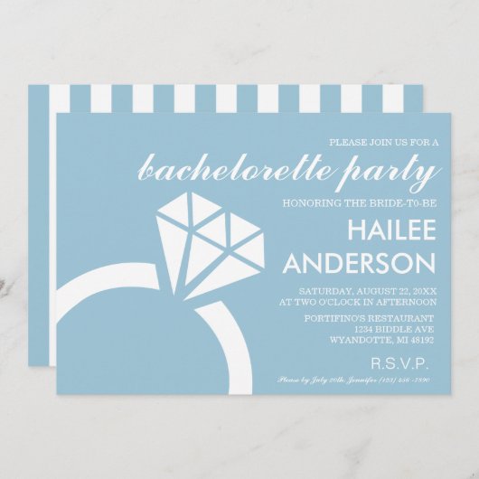 Invitations Bachelorette | MARIAGE (Devant / Derrière)