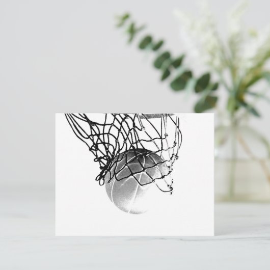 Invitations Ballon de Basket (Debout devant)