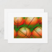 Invitations Ballons de Basketball (Devant / Derrière)