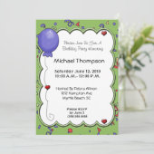 Invitations Balloon & Confetti (Debout devant)