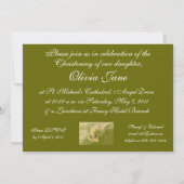 Invitations Baptême Christening Modèles (Dos)