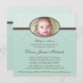 Invitations BAPTISM :: béni 1SQ (Devant / Derrière)