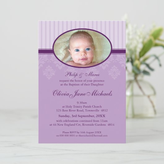 Invitations BAPTISM :: béni 2P (Debout devant)