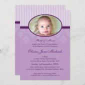 Invitations BAPTISM :: béni 2P (Devant / Derrière)