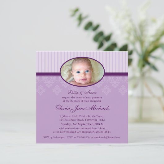 Invitations BAPTISM :: béni 2SQ (Debout devant)