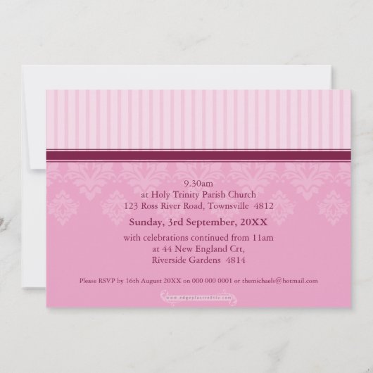 Invitations BAPTISM :: béni 3L (Dos)