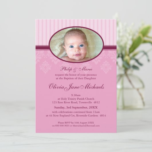 Invitations BAPTISM :: béni 3P (Debout devant)