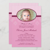 Invitations BAPTISM :: béni 3P (Devant / Derrière)