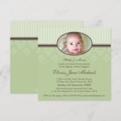 Invitations BAPTISM :: béni 7SQ (Devant / Derrière)