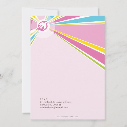 Invitations BAPTISM :: colombe moderne 10P (Dos)