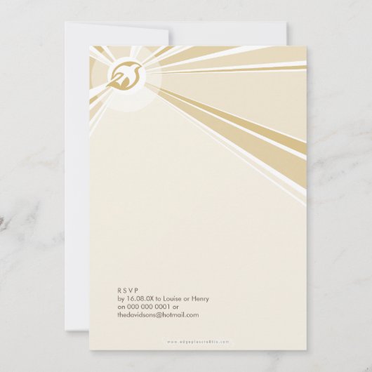 Invitations BAPTISM :: colombe moderne 2P (Dos)