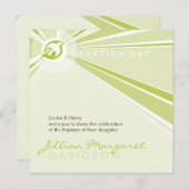 Invitations BAPTISM :: colombe moderne 7SQ (Devant / Derrière)