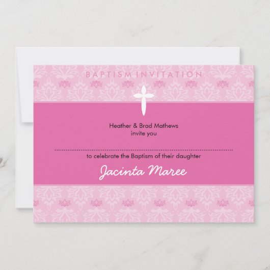 INVITATIONS BAPTISME STYLISH :: jolie 2aL (Devant)