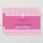 INVITATIONS BAPTISME STYLISH :: jolie 2aL (Devant / Derrière)