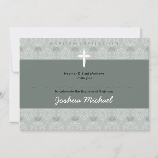 INVITATIONS BAPTISME STYLISH :: jolie 7aL (Devant)
