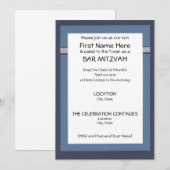Invitations Bar Mitzvah (Devant / Derrière)