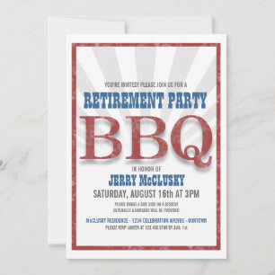 Invitations barbecue de la fête de retraite