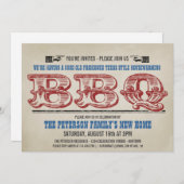 Invitations barbecue de la fête du réchauffement d (Devant / Derrière)