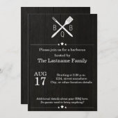Invitations barbecues rustiques et modernes (Devant / Derrière)