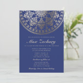 Invitations Barre Mitzvah Gold Foil (Debout devant)