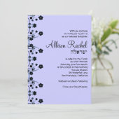 Invitations Bat mitzvah Allison Fleurs sucrées Gri (Debout devant)
