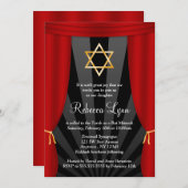 Invitations Bat mitzvah de la Star de David (Devant / Derrière)