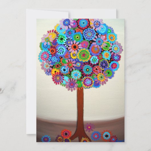 Invitations Bat mitzvah de l'arborescence de la ba (Devant)