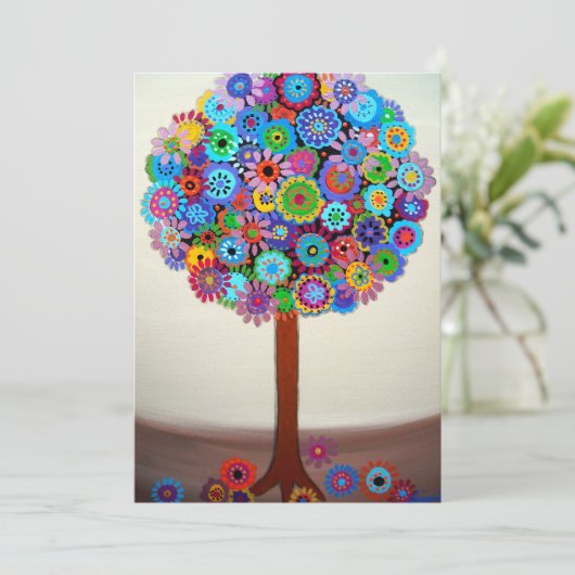 Invitations Bat mitzvah de l'arborescence de la ba (Debout devant)