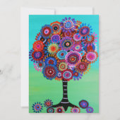 Invitations Bat mitzvah de l'arborescence de la ba (Devant)