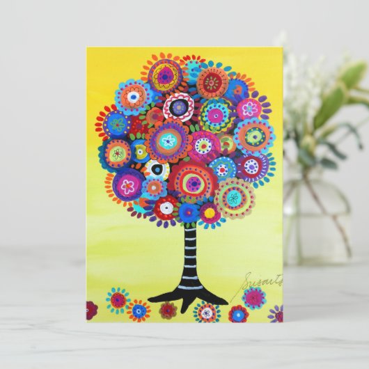 Invitations Bat mitzvah de l'arborescence de la ba (Debout devant)