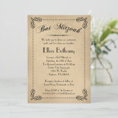 Invitations Bat mitzvah élégantes (Debout devant)